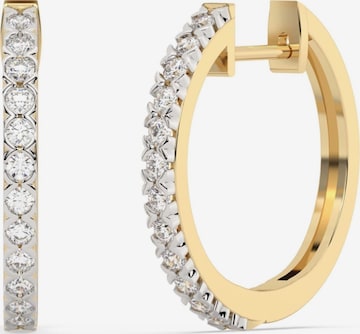 Boucles d'oreilles Diam Addict en argent : devant