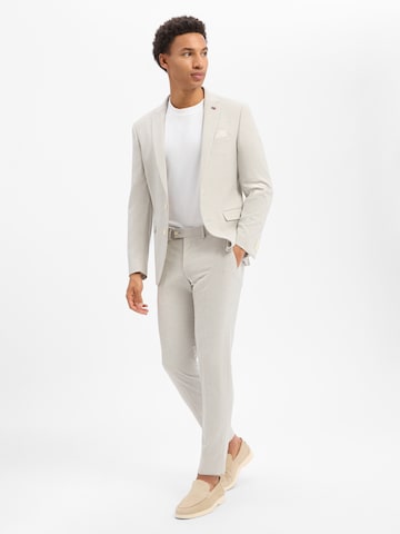 Finshley & Harding London Slim fit Trousers with creases in Beige