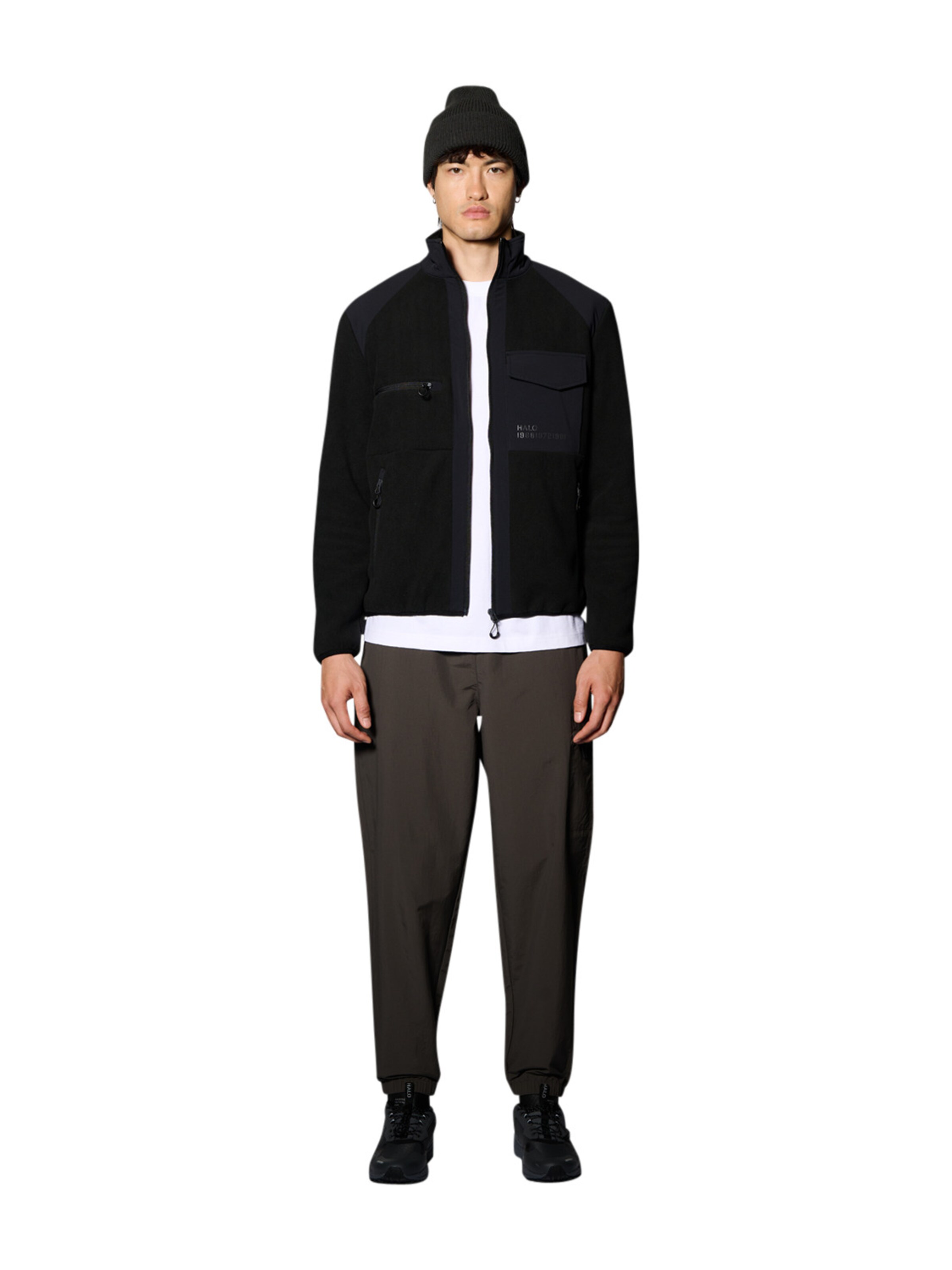 HALO Fleecejacke in Schwarz