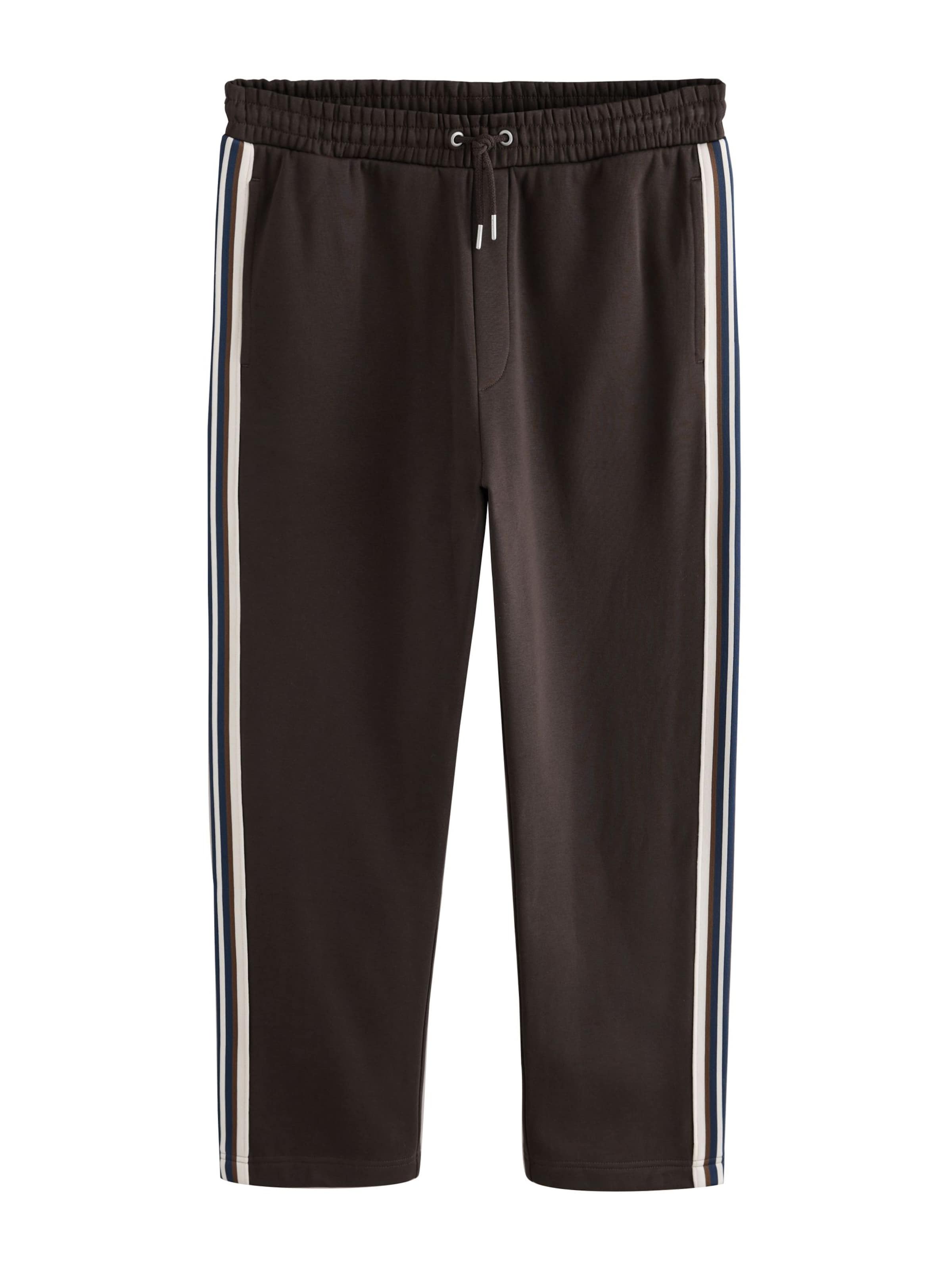 Pantaloni pe 29-30/scurți Next pe ciocolatiu / alb, Vizualizare produs