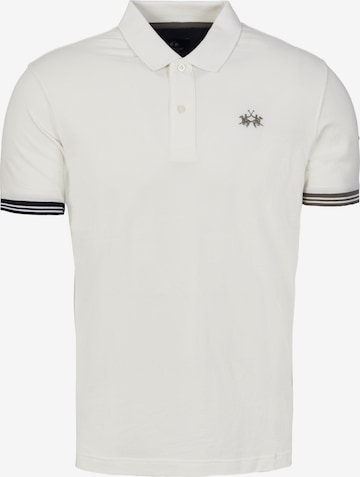 Maglietta 'MBP011' di La Martina in bianco: frontale