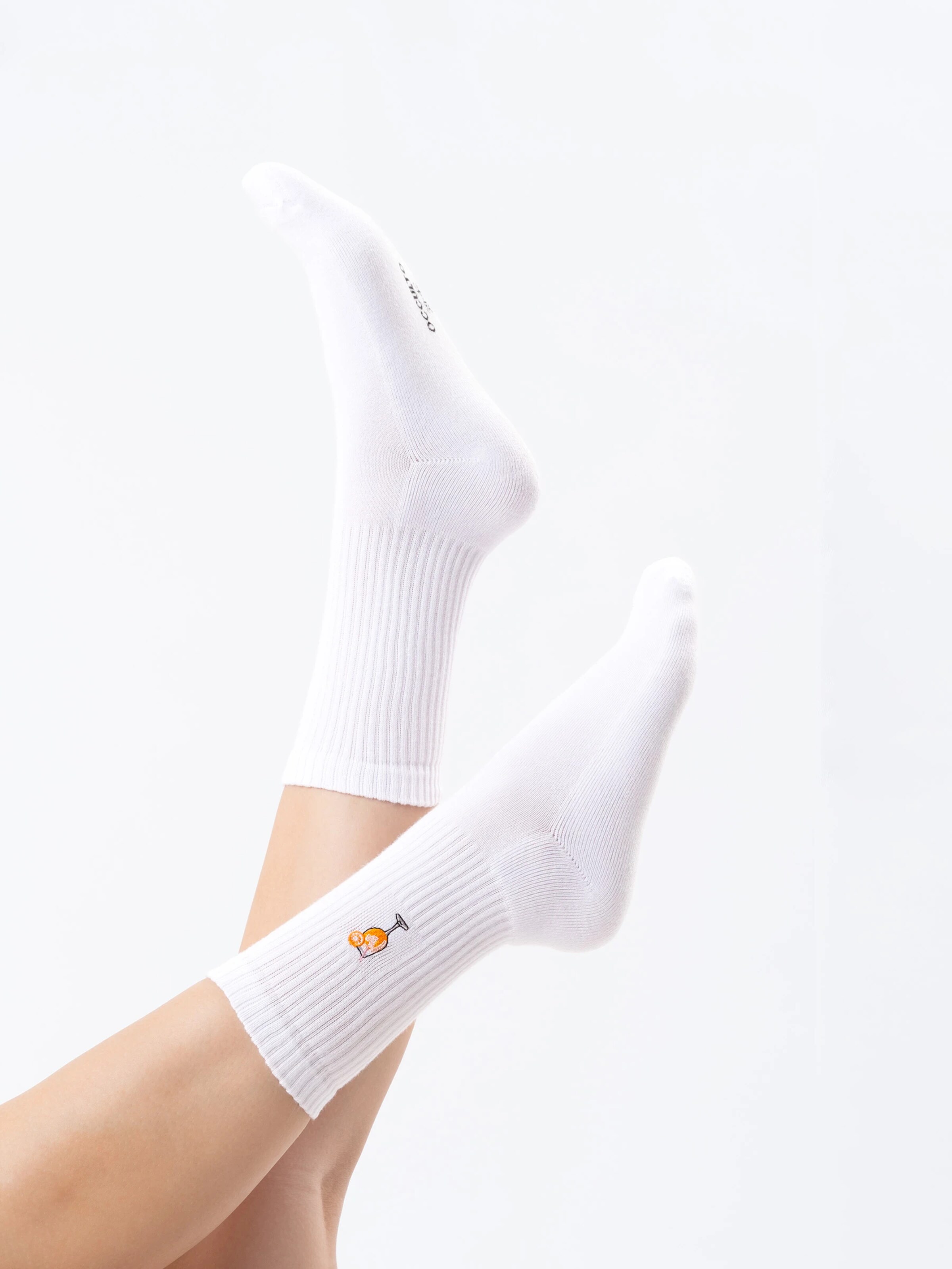 Occulto Athletic Socks 'Robin' in White