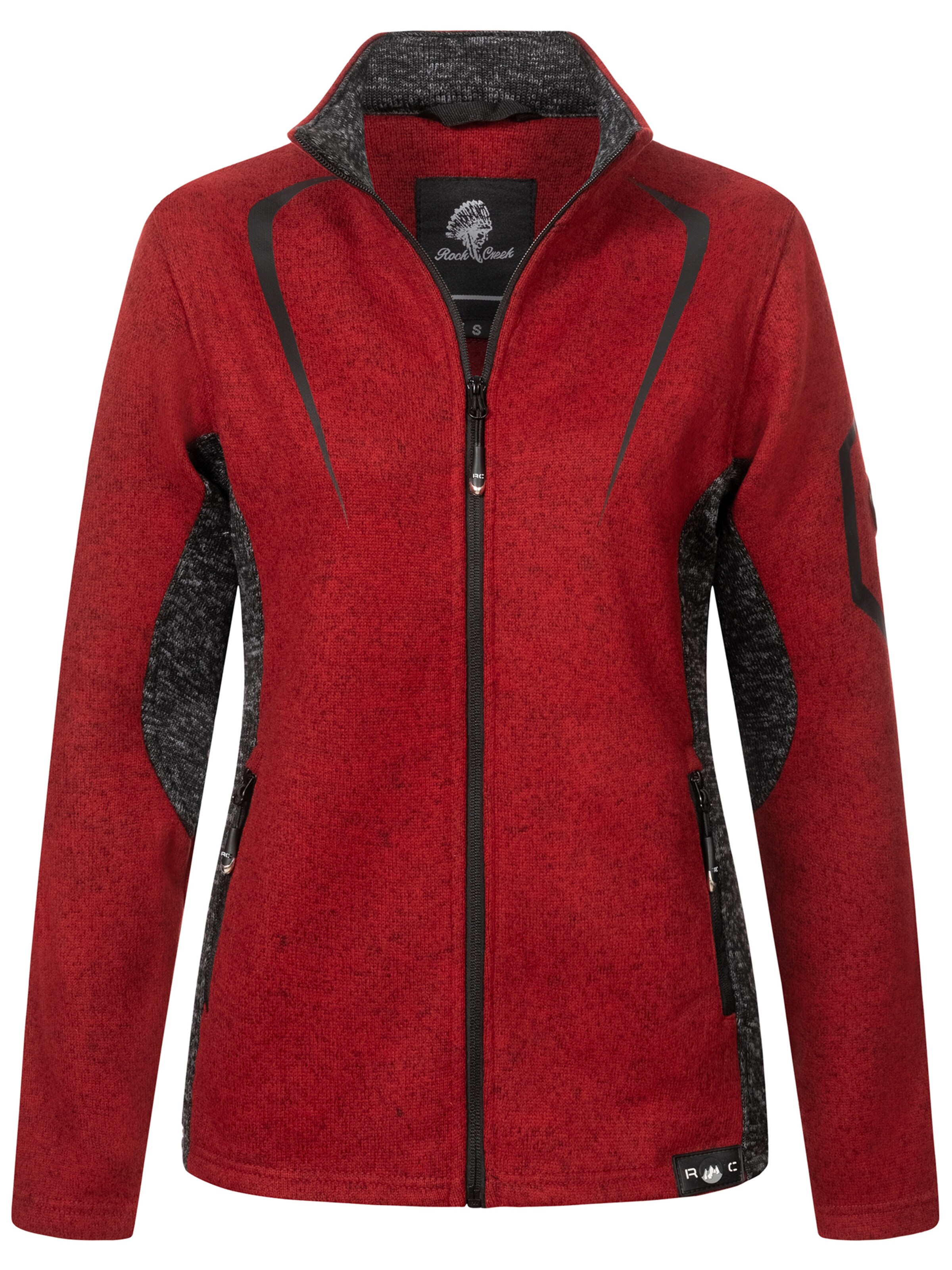 Rock Creek Fleecejacke in Rot: Vorderseite