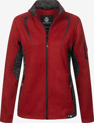 Rock Creek Fleecejacke in grau / rot, Produktansicht