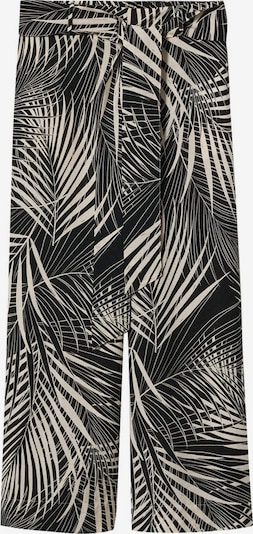 MANGO Pantalon 'Plumas' en noir / blanc cassé, Vue avec produit