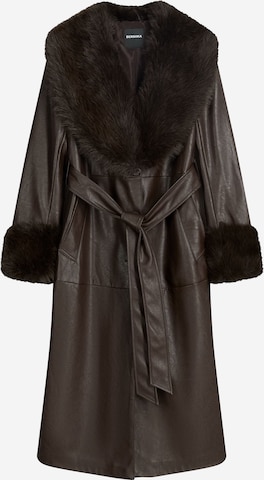 Cappotto di mezza stagione di Bershka in marrone: frontale