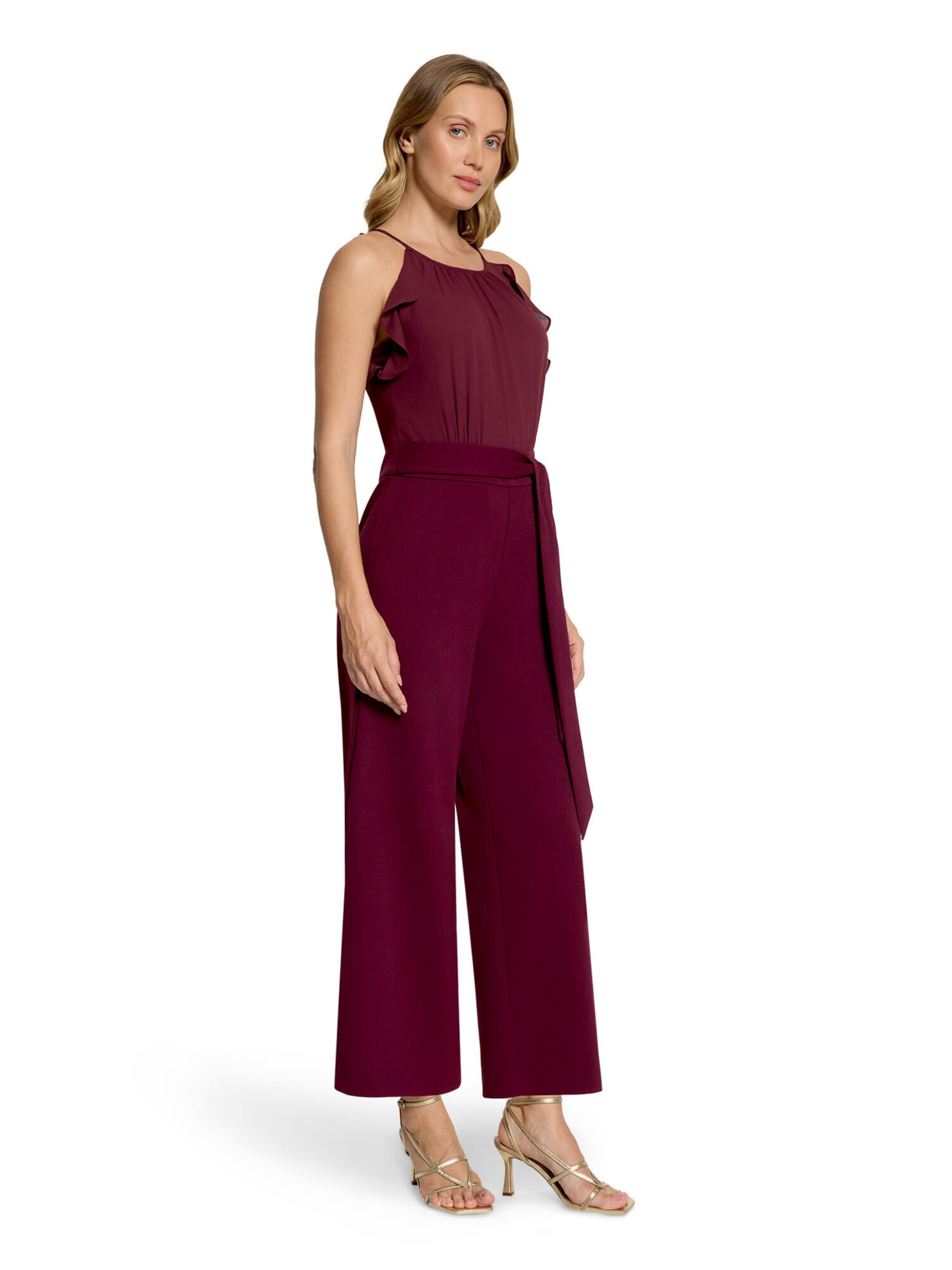 Vera Mont Jumpsuit mit Volant in Rot