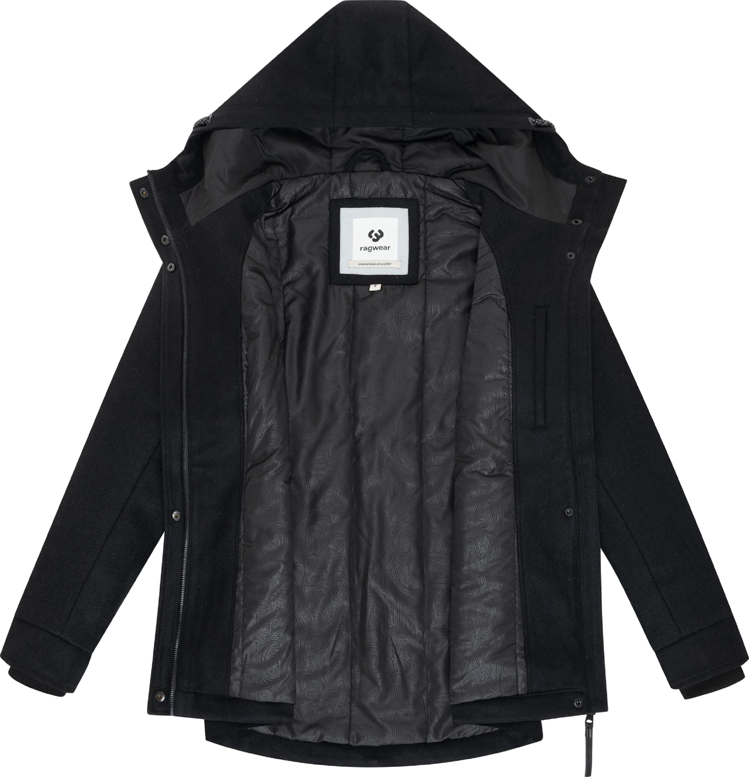 Ragwear Between-season jacket 'Monadde' in Black