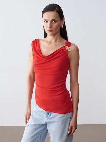 Dilvin Blouse 'Blusen' in Red: front