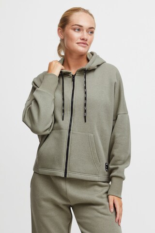 Oxmo - Sudadera con cremallera 'sanice' en verde: frente