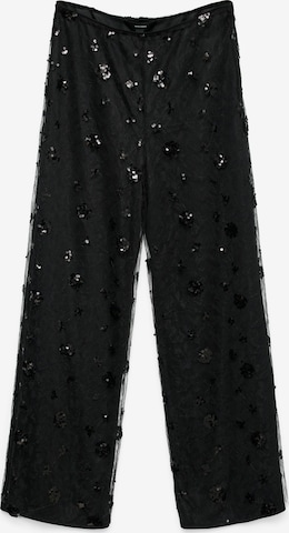 VERO MODA Wide Leg Housut 'VMMAIA' värissä musta: etupuoli