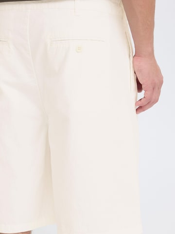 Casual Friday Loosefit Leinenmix-Shorts ' CFValore Wide Fit ' in Weiß