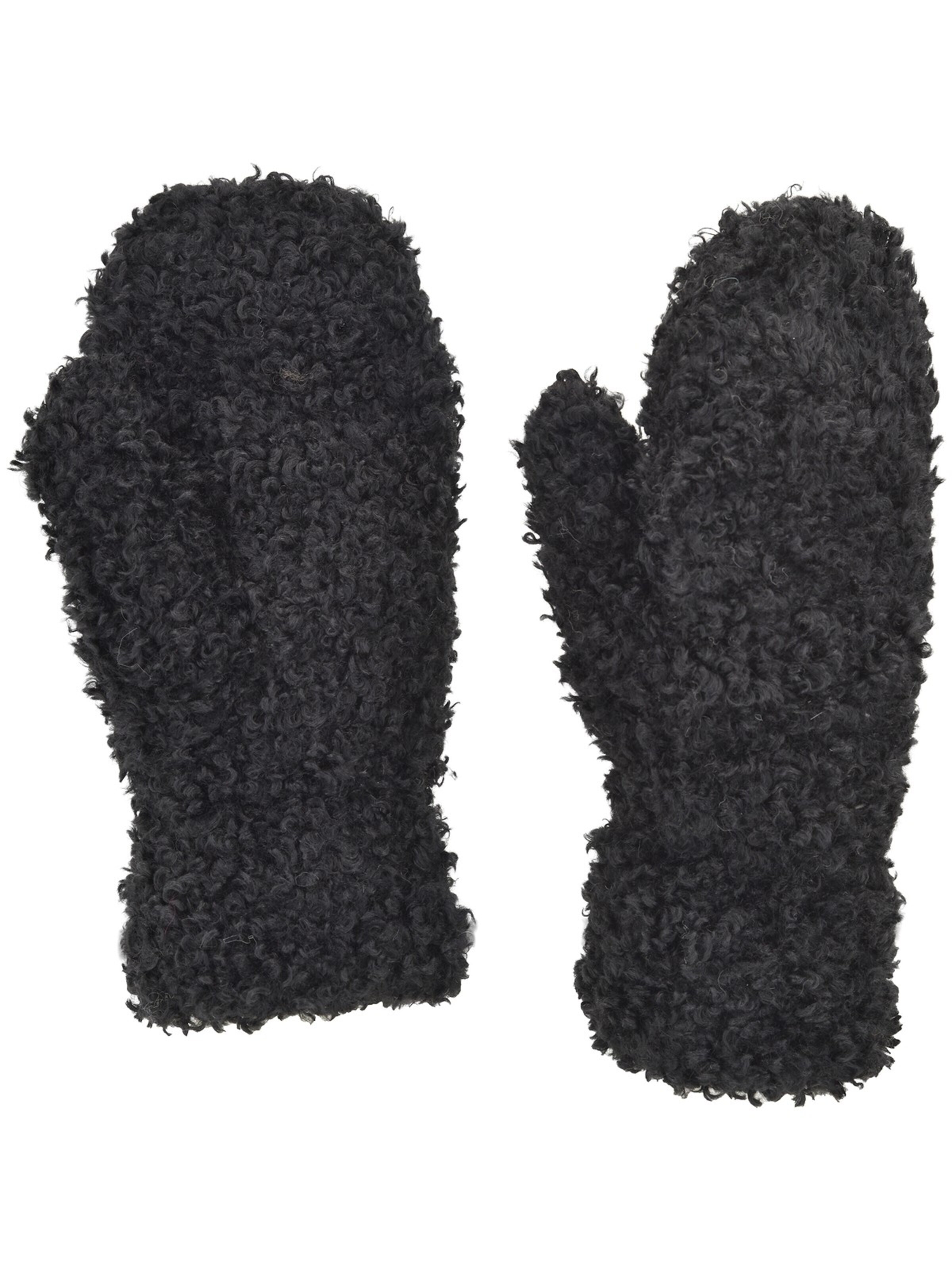 styleBREAKER Fäustlinge 'Teddy Fäustlinge mit Fleece Futter'‌‌‌‌‌‌‌‌‌ in Schwarz: Vorderseite
