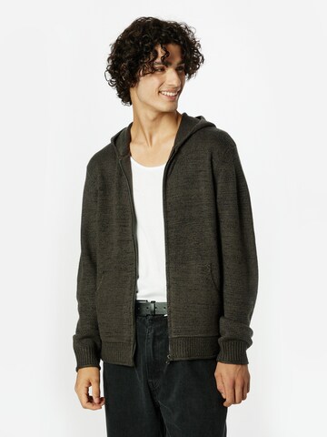 INDICODE JEANS Strickjacke 'Laps' in Grün: Vorderseite