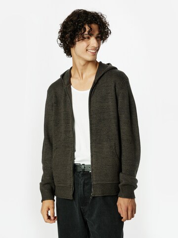 INDICODE JEANS Knit Cardigan 'Laps' in Green: front