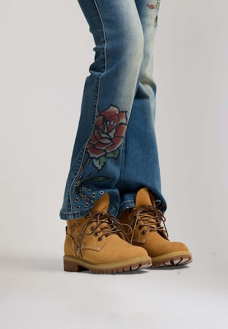 Ed Hardy Bootcut Jeans in Blau