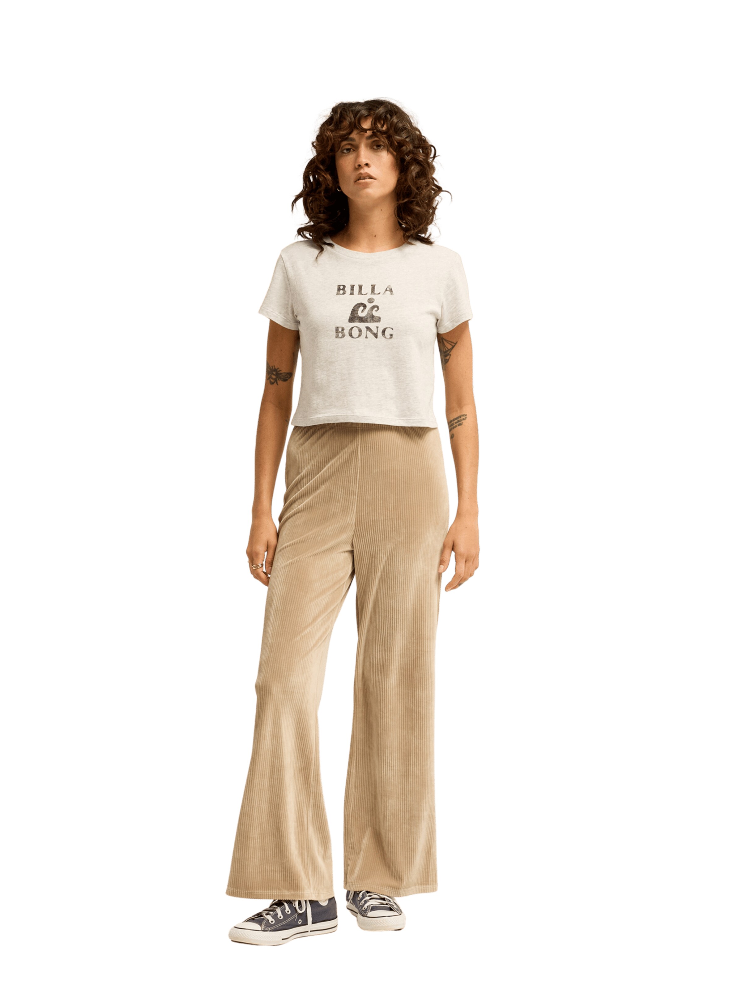 BILLABONG Wide leg Pants in Beige