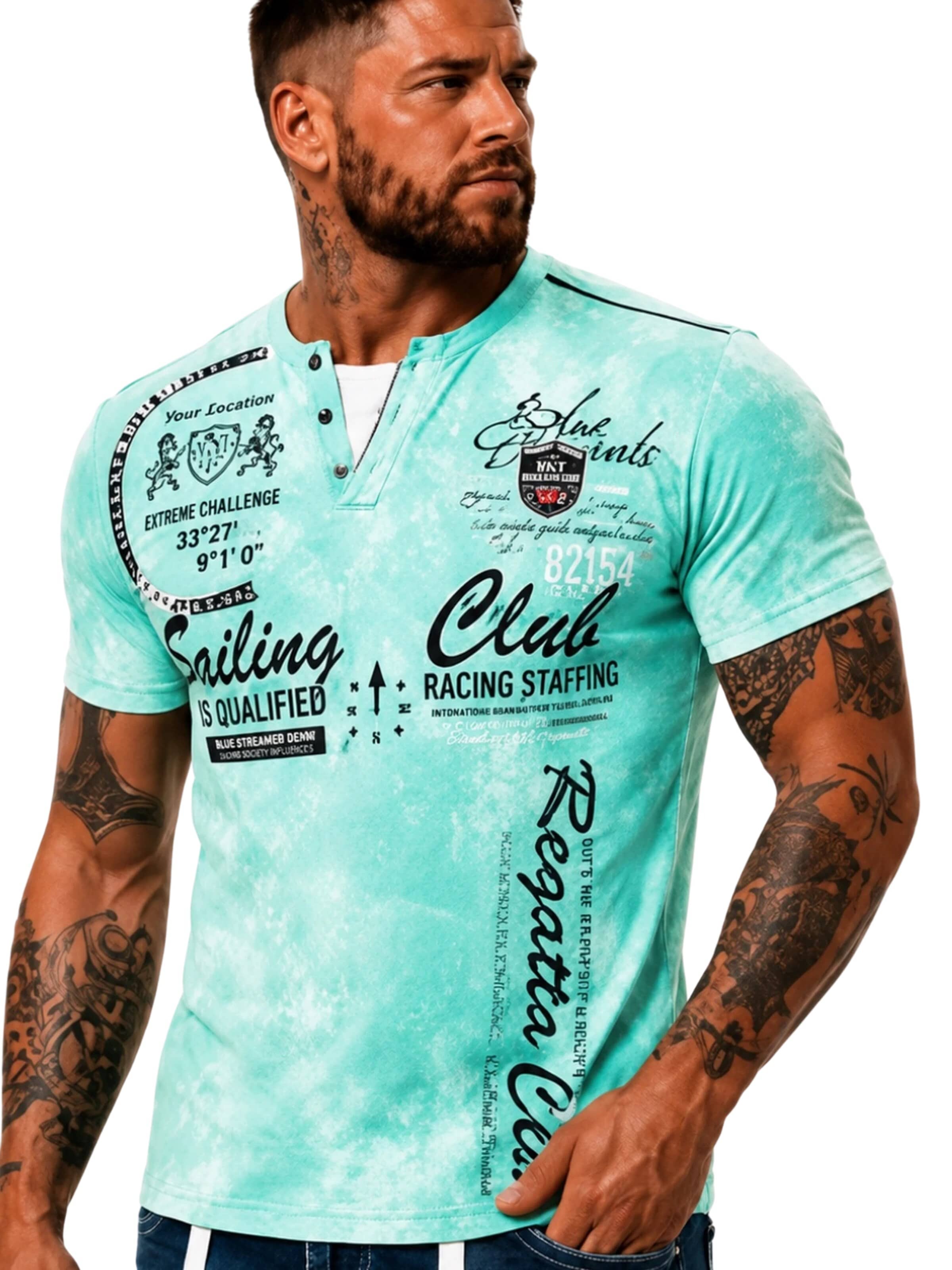 L.Gonline Shirt 'Sailing Batik'‌‌‌‌ in Grün