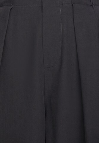 MYMO Wide leg Pleat-Front Pants in Black