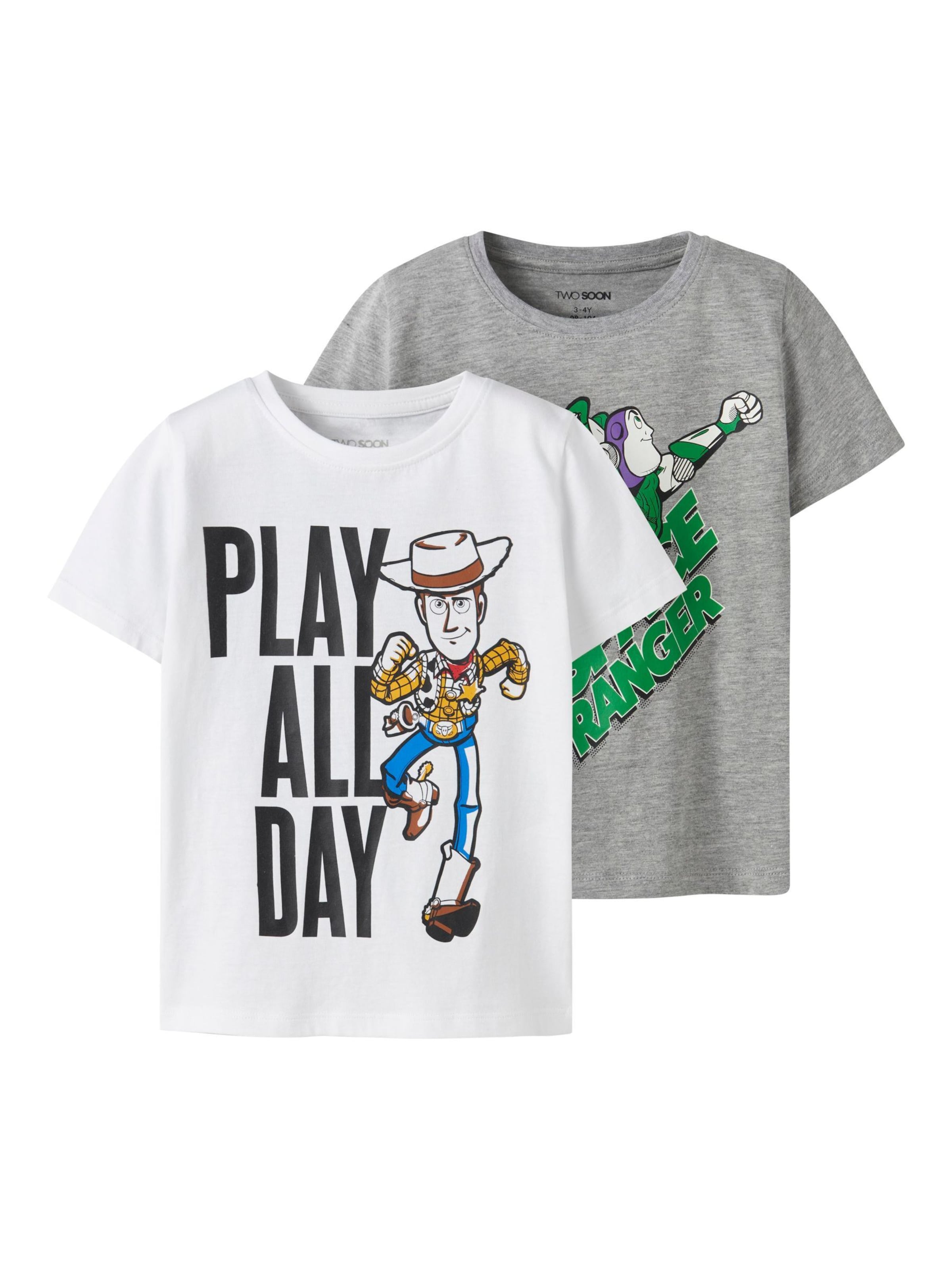 TWO SOON T-Shirt 'Toy Story' in Grau: Vorderseite