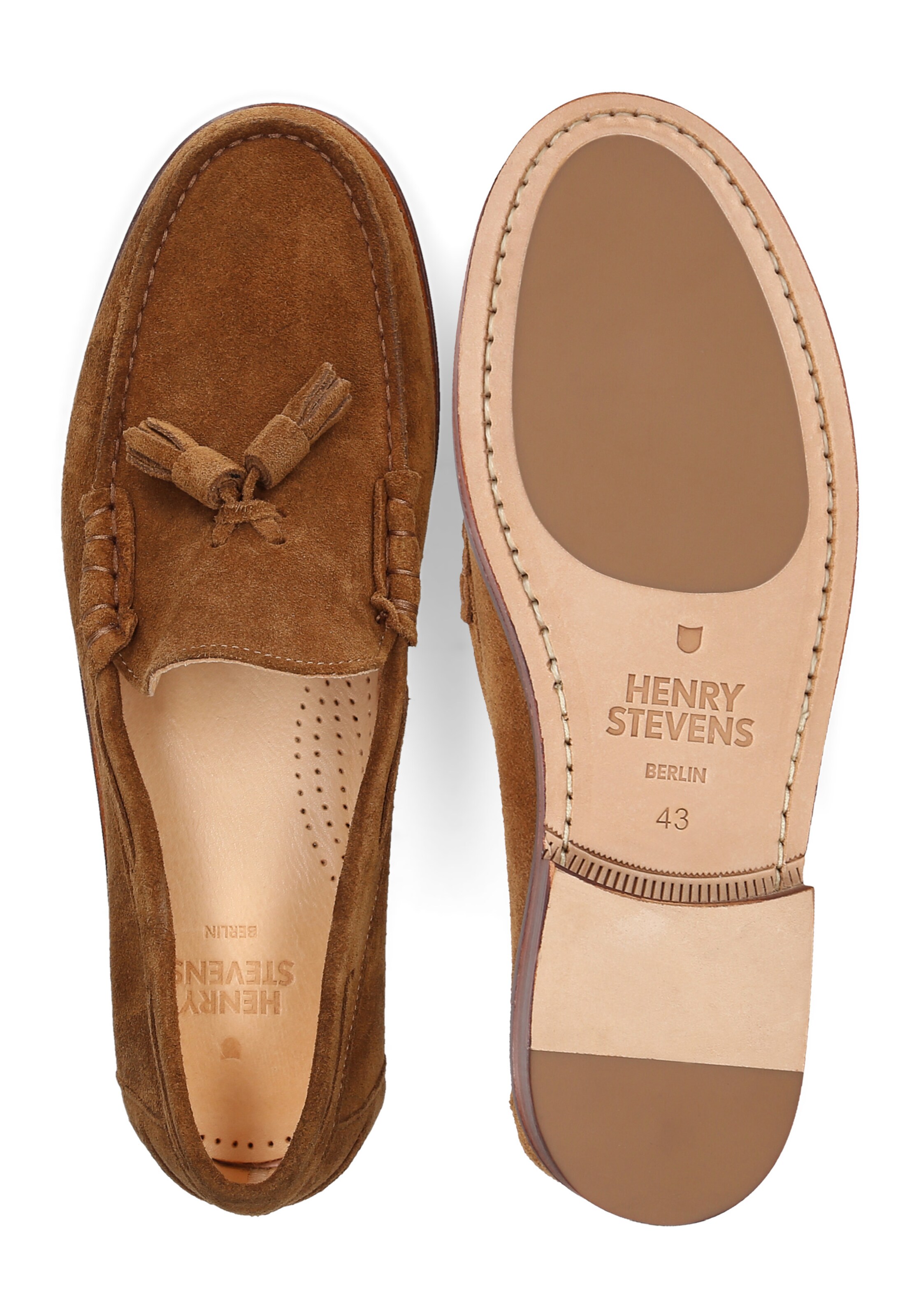 Henry Stevens Slip-ons 'Riley' in Beige