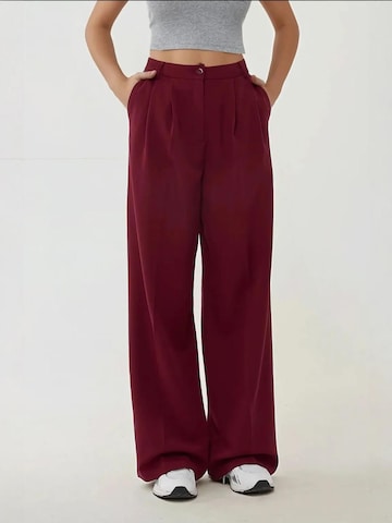 Wide leg Pantaloni con piega frontale di Hiccup in rosso: frontale