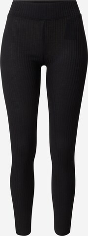 Skinny Leggings 'Molly' de la PIECES pe negru: față