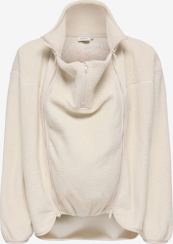 Only Maternity Sweatshirt 'OLMMAMA' in Beige: front