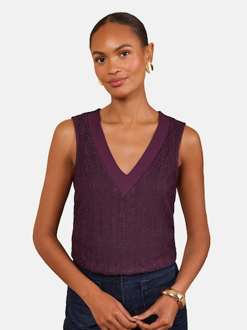 Haut love & roses en violet : devant