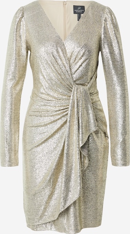 Adrianna Papell Cocktail Dress in Gold: front