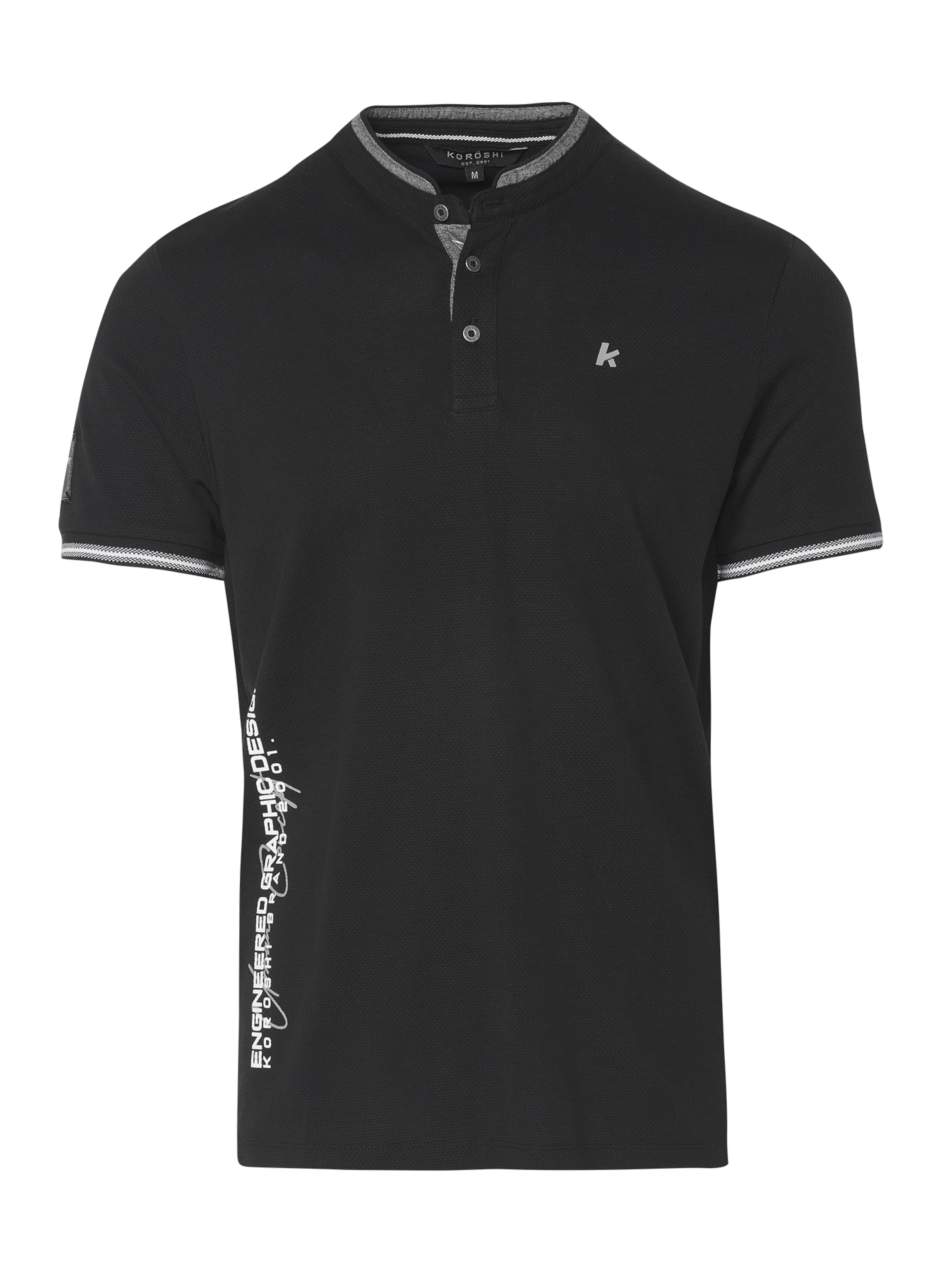 melns KOROSHI T-Krekls: no priekšpuses