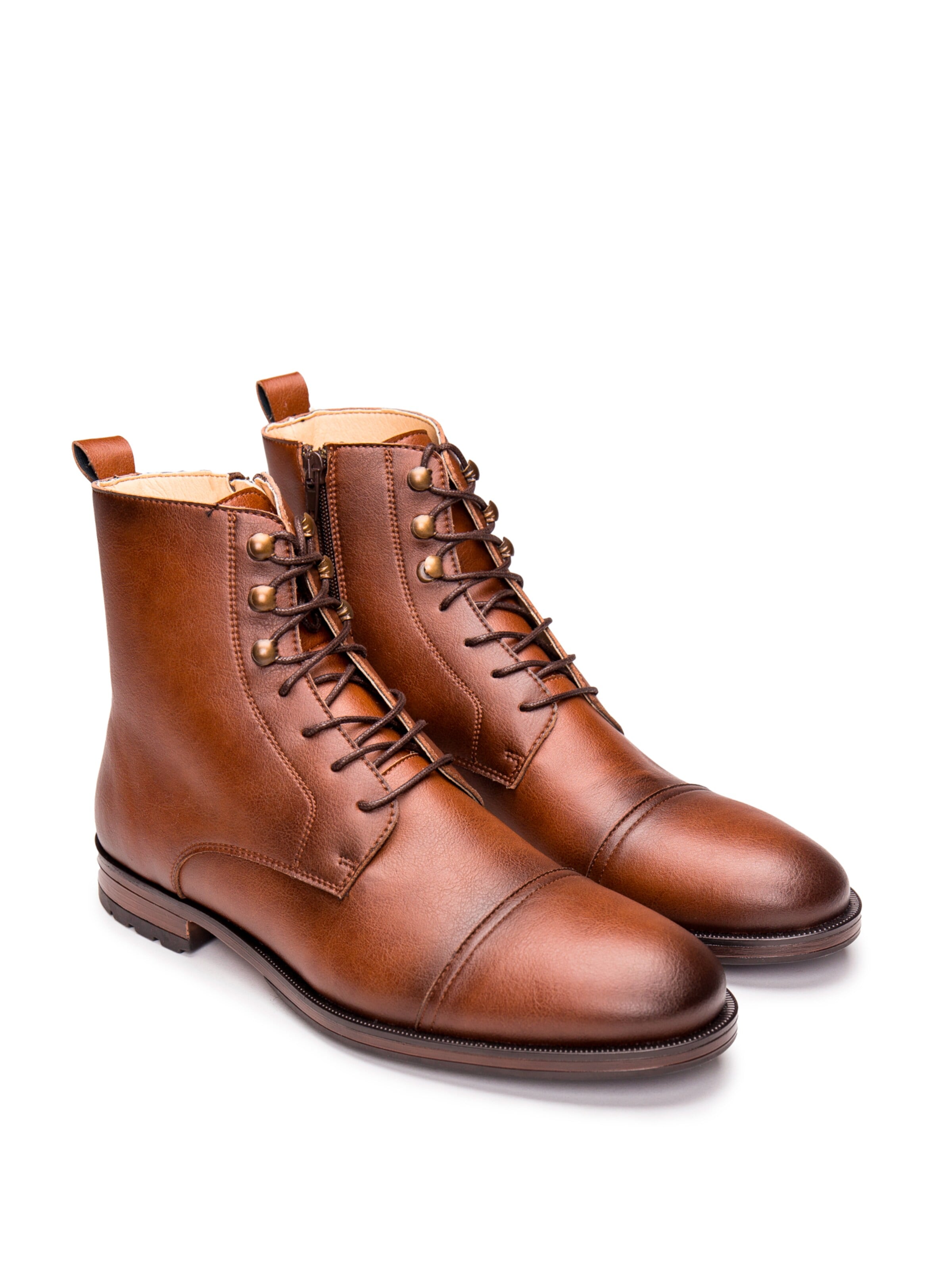 nae Vegan Shoes Boots med snörning 'Lore' i brun