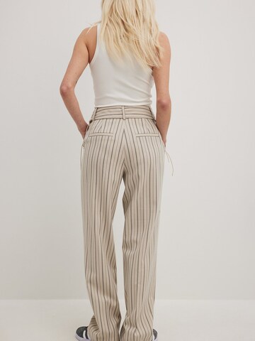 NA-KD Wide Leg Hose in Beige