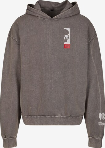 Sweat-shirt 'Trojan Horse' Thug Life en gris : devant