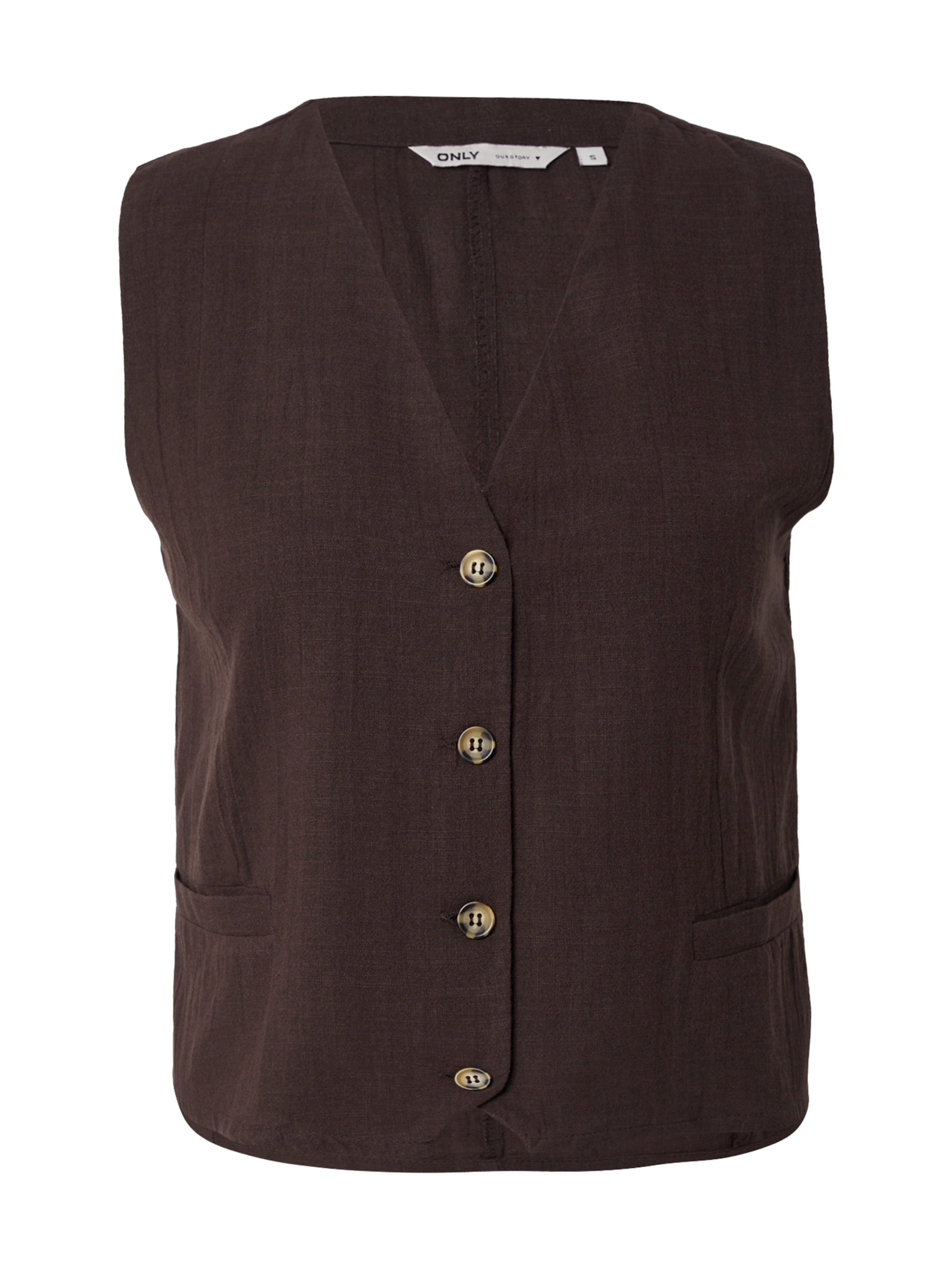 ONLY Chaleco para traje 'ONLTIZANA' en 34 en marrón oscuro, Vista del producto