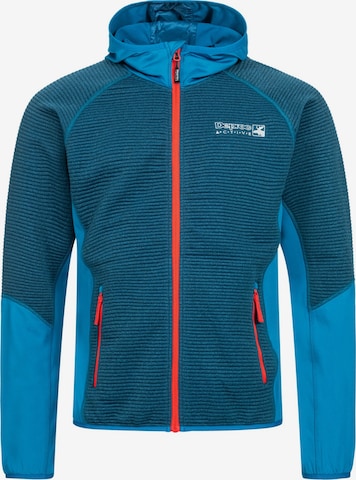 deproc Fleecejacke 'ELM' in Blau: Vorderseite