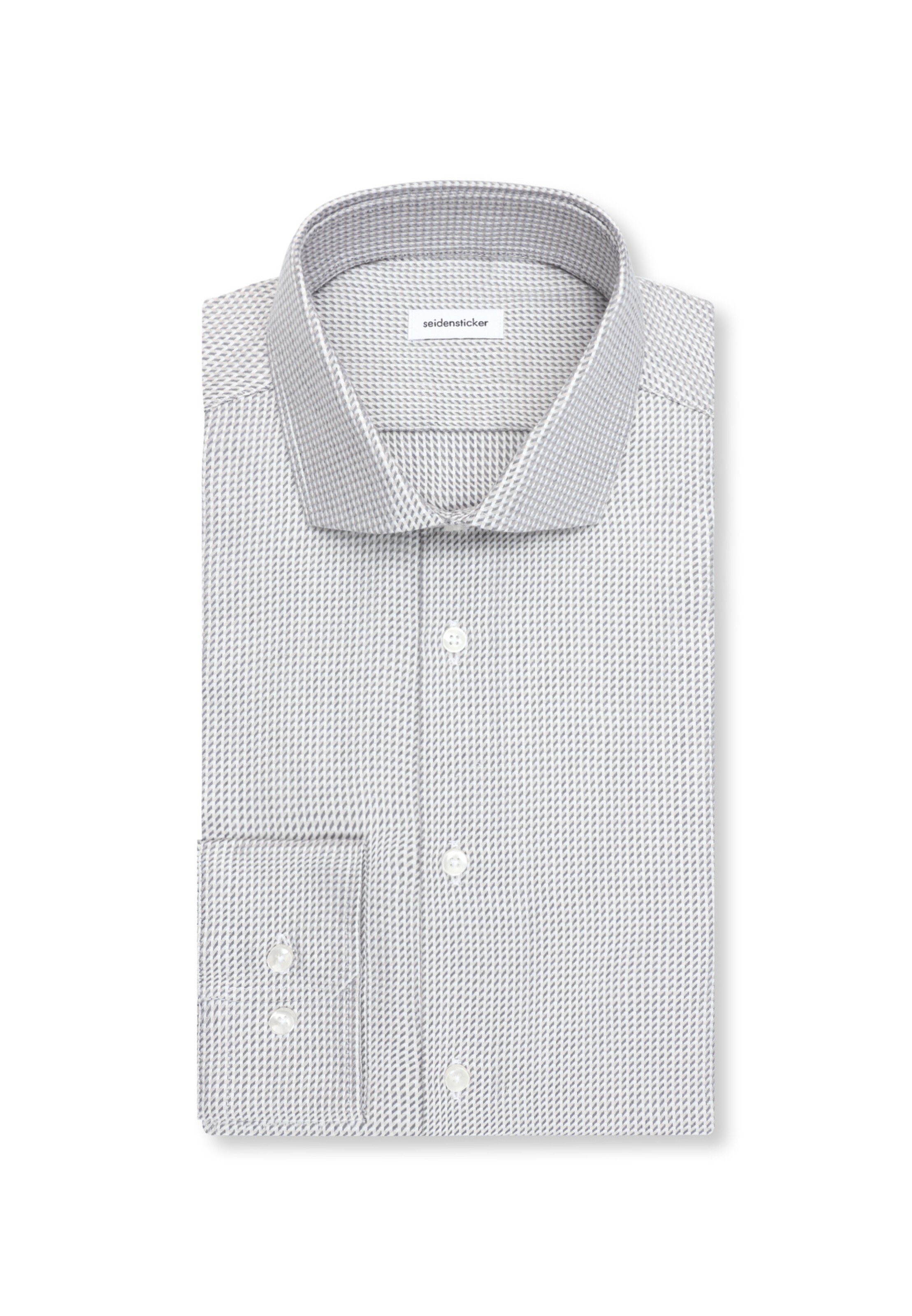 Coupe slim Chemise business 'Schwarze Rose' SEIDENSTICKER en beige