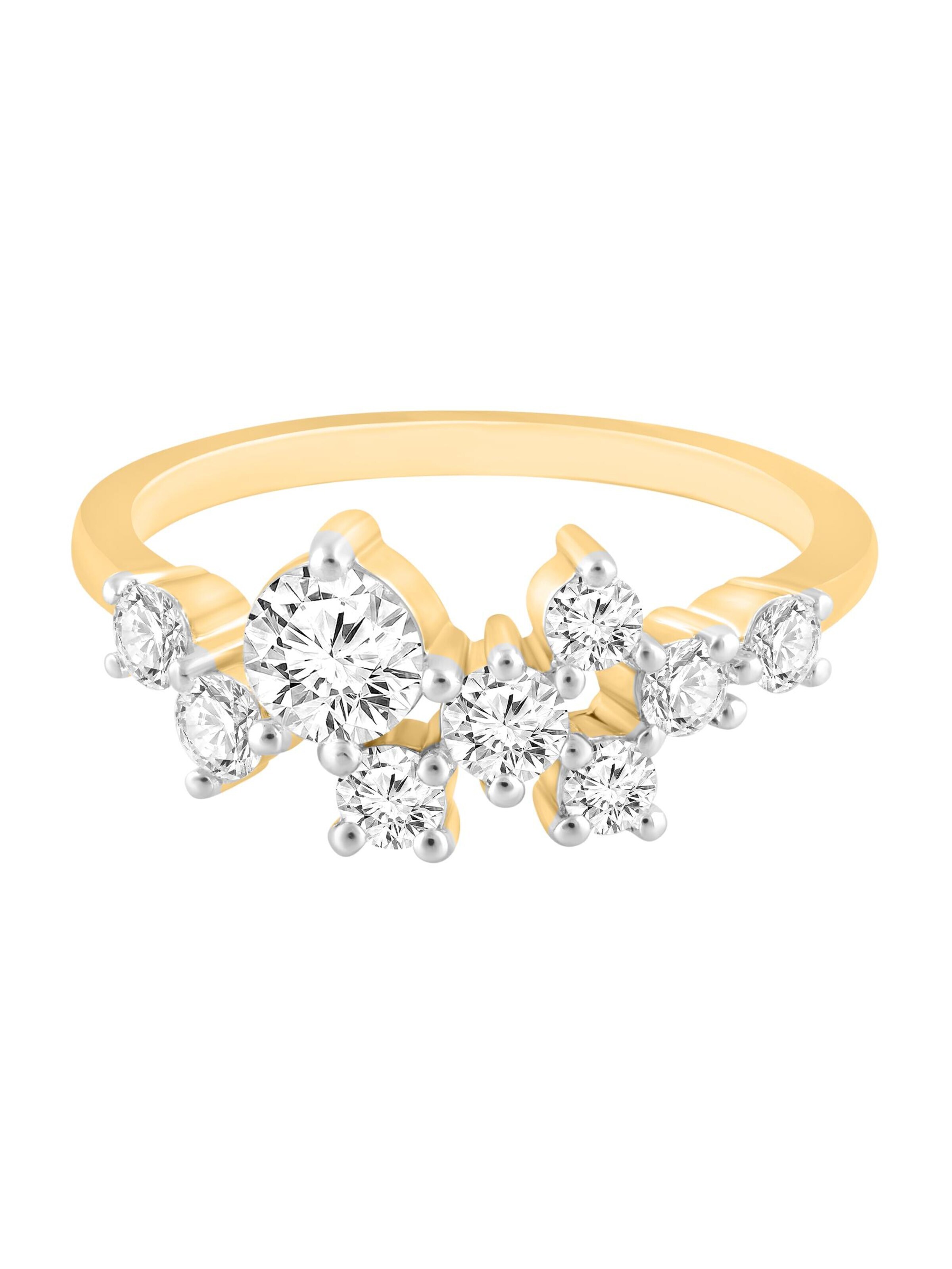 Anello 'Ring aus 375 Gelbgold mit Lab Grown Diamant' di ETHISHER DIAMANTEN in oro: frontale