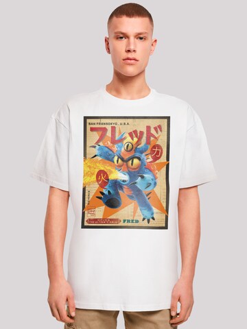 T-Shirt 'Big Hero 6 Fred Newspaper' F4NT4STIC en blanc : devant