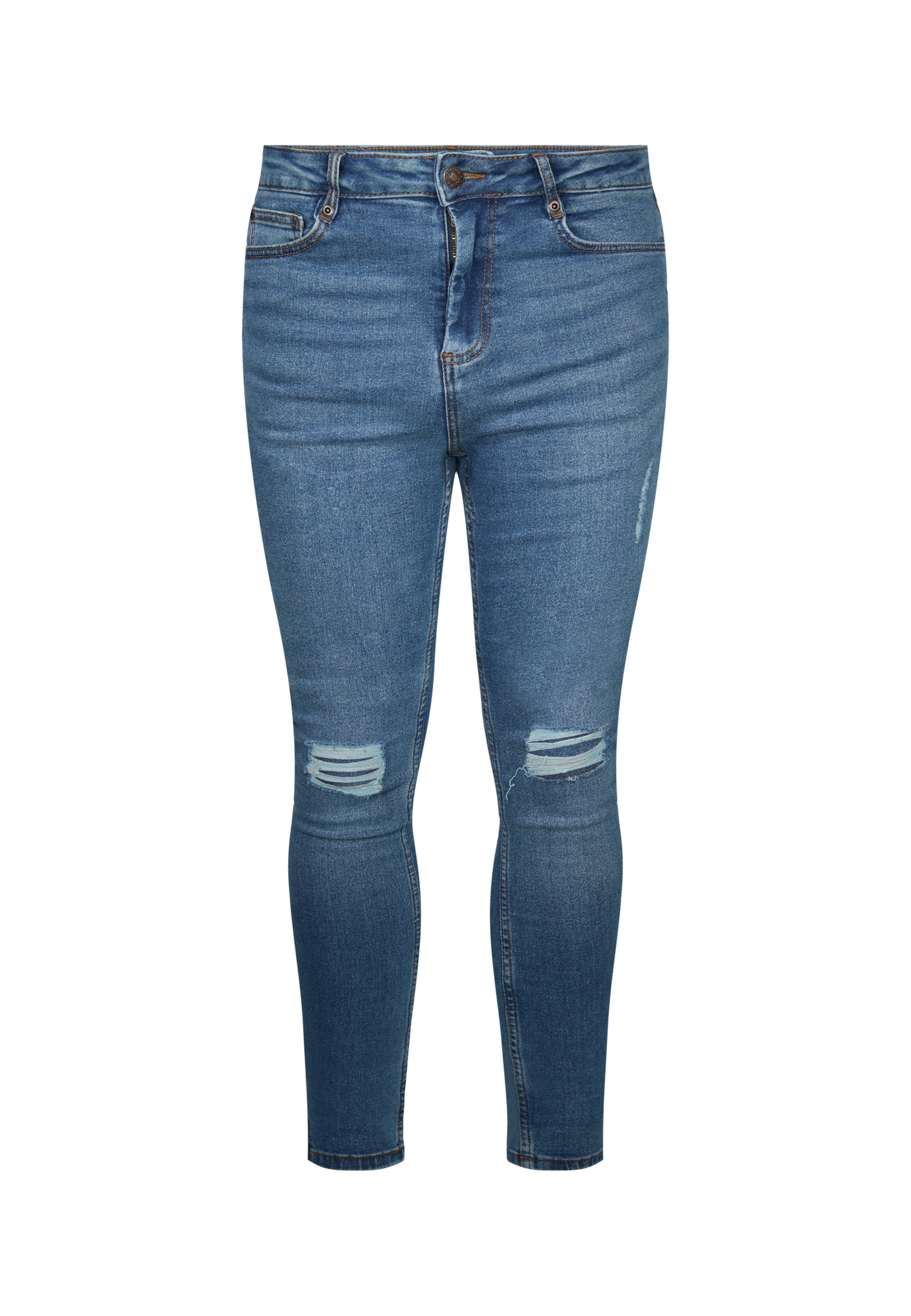 SikSilk Skinny Jeans in Blauw: voorkant