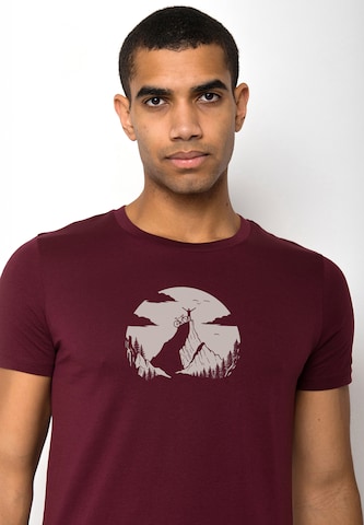 GREENBOMB Shirt 'Nature Clouds Ride' in Rood