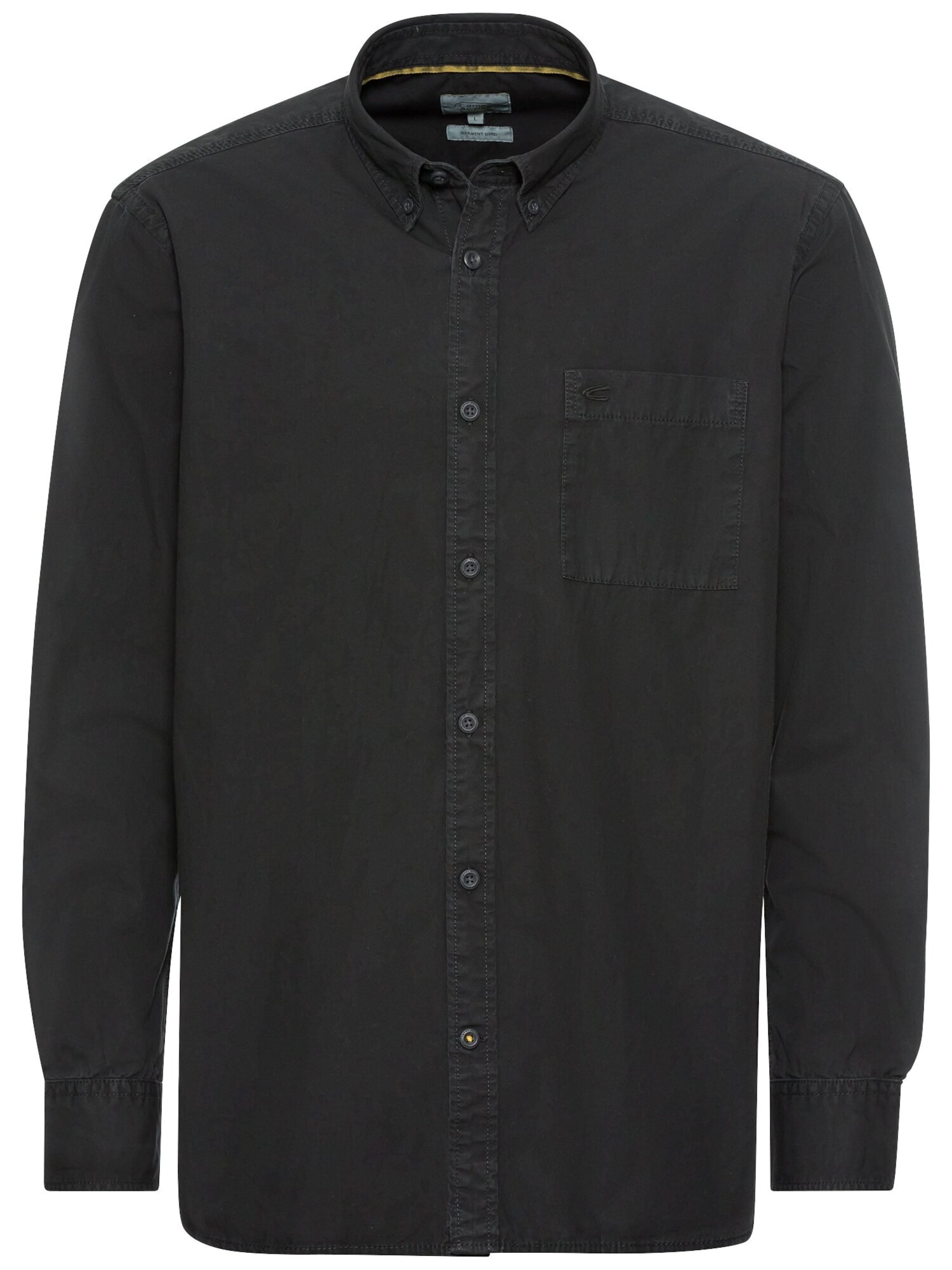 CAMEL ACTIVE Regular Fit Hemd in Schwarz: Vorderseite