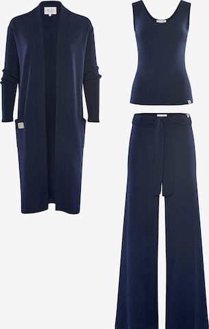 Abito da casa 'LOUNGEWEAR SET - Cardigan Blossom & Top Blossom & Pants Bailey' di YOU LOOK PERFECT in blu: frontale