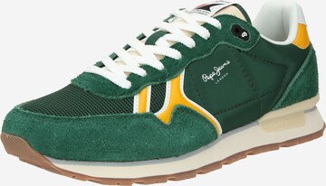 Sneaker bassa 'BRIT FUN' di Pepe Jeans in verde: frontale