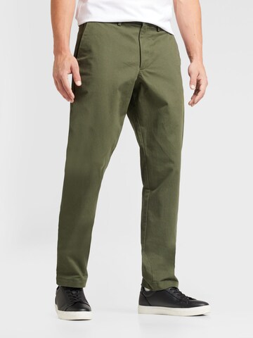 GAP Štandardný strih Chino nohavice - Zelená: predná strana