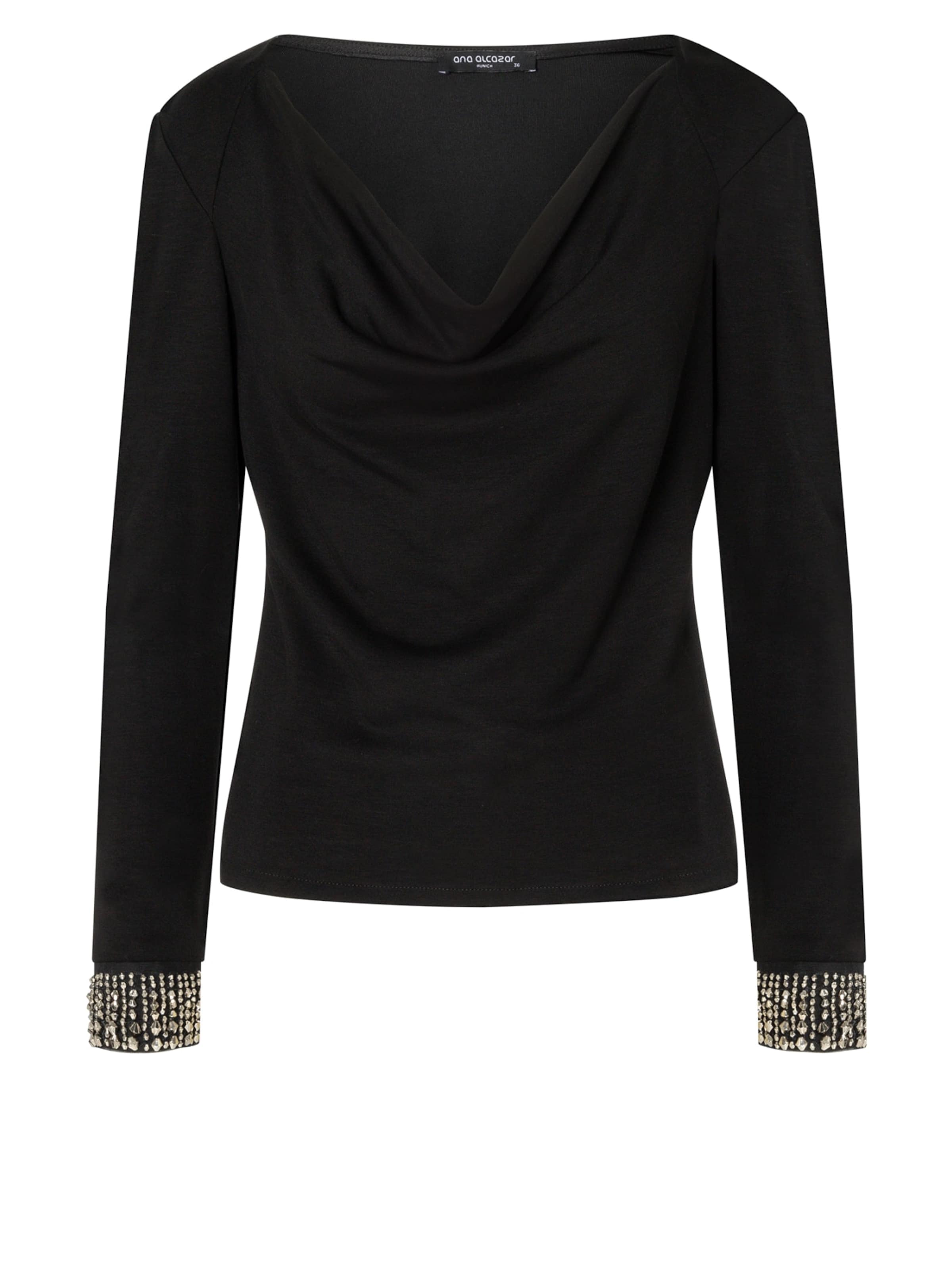Ana Alcazar Top in Zwart: voorkant
