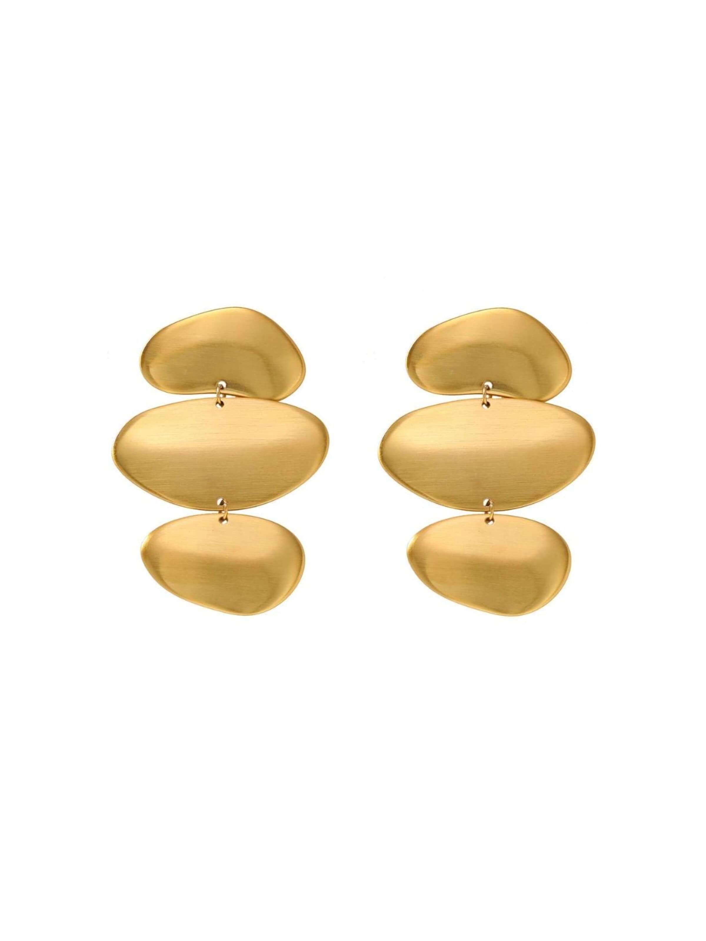 DNSK Copenhagen Earrings 'KLARA' in Gold: front
