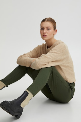 ICHI Tapered Broek 'Kate' in Groen