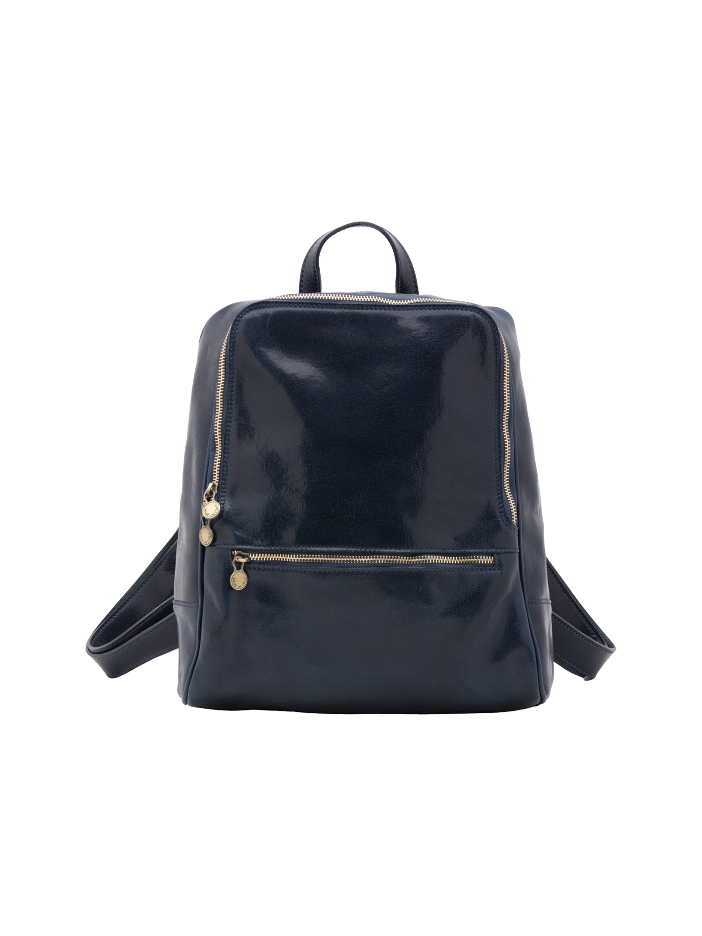 Borsa a spalla 'Zaino Silvanae Vera Pelle - Donna Chiusura Zip Tracolla Regolabile' di I Fratelli in blu: frontale