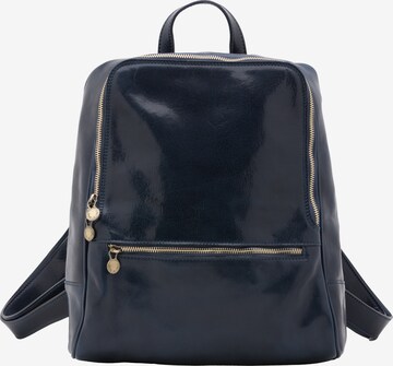 Borsa a spalla 'Zaino Silvanae Vera Pelle - Donna Chiusura Zip Tracolla Regolabile' di I Fratelli in blu: frontale
